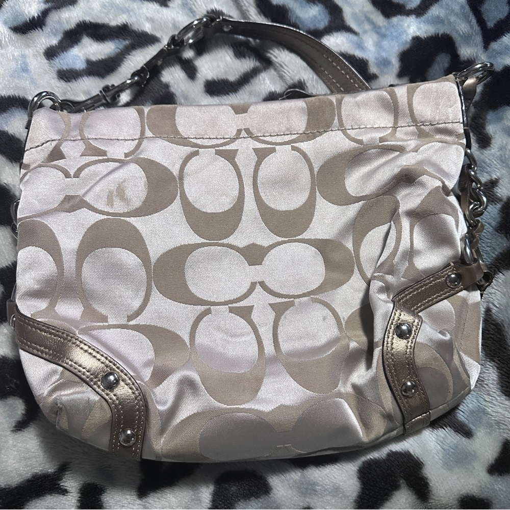 Vintage Coach Gold Large Hobo Shoulder Bag